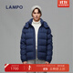 藍豹（LAMPO）【純羊毛】秋冬超厚商務(wù)休閑羽絨服男士羊毛款羽絨服男東北保暖 中藍 XL (50)