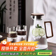 青蘋(píng)果新中式耐熱冷水壺1900ml 高硼硅玻璃胡桃木蓋把手涼水壺泡茶壺