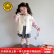 G.DUCKKIDS小黃鴨童裝女童外套春秋季新款兒童棒球服女寶寶秋裝開(kāi)衫夾克上衣 杏色 100 尺碼2~3歲【90-100cm】cm