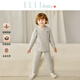 ELLE BABY童裝兒童秋衣秋褲德絨男女童保暖內衣寶寶睡衣無(wú)骨縫不勒膚灰藍90