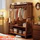 摩瑞迪實(shí)木衣架落地臥室掛衣架家用衣帽架房間掛衣服置物架子木質(zhì)床尾 胡桃色-長(cháng)120寬40高170cm進(jìn)口全實(shí)木
