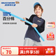Skechers斯凱奇男女童長(cháng)袖T恤秋冬季打底衫大童寬松衛衣運動(dòng)上衣L125K006 碳黑/0018 150