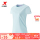 特步（XTEP）【商場(chǎng)同款】透氣速干T恤女夏新款短袖跑步上衣977228010282 微光藍 M