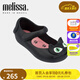 Melissa（梅麗莎）卡通小貓咪魚(yú)嘴魔術(shù)貼時(shí)尚休閑小童單鞋30901 黑色/粉色 22 22/23碼（內長(cháng)約13.5cm)