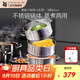WMF福騰寶湯蒸鍋不銹鋼鍋湯鍋煮鍋家用蒸籠蒸屜雙耳煮鍋Astoria套裝 蒸鍋（1雙耳+1無耳蒸屜） 3層 24cm