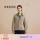 ERDOS 半高領(lǐng)單畦寬松復古休閑雙拉鏈女開(kāi)衫羊絨衫外套 仙人掌綠 165/84A/M