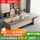 舒炫（SHUXUAN） 老板桌辦公桌簡(jiǎn)約現代大班臺總裁桌經(jīng)理桌辦公家具辦公桌椅組合 2.2米老板桌+側柜+椅
