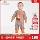 英氏嬰幼兒連體衣四季長(cháng)袖男寶寶爬服小童新生兒連身衣