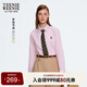 Teenie Weenie小熊女裝襯衫2025秋新款活力多巴胺清新基礎翻領(lǐng)襯衣