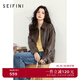 詩(shī)凡黎（'SEIFINI）詩(shī)凡黎甜酷風(fēng)棕色皮衣2025年春新款復古機車(chē)帥氣顯瘦夾克短款外套 棕色 L