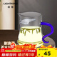 明尊（LIGHTKING）玻璃公道杯耐熱茶水分離杯玻璃茶漏分茶器功夫茶具配件CP'35 藍色 300ml