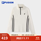 FILA FUSION斐樂(lè )潮牌女子針織長(cháng)袖衫2025秋新款時(shí)尚修身半拉鏈長(cháng)T 奶霧白-WT 2XL 180/96A/XXL