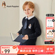 暇步士（Hush Puppies）童裝兒童男女大童秋冬裝新款套頭舒適混紡時(shí)尚休閑線(xiàn)衣 藏藍 130 cm