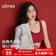 ubras【虞書欣同款】小奶皮云朵隱形無尺碼內(nèi)衣女粉底液文胸透氣無痕 【經(jīng)典】絲絨紅色 均碼 背心款100-130斤/A-C杯
