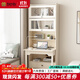 范美侖（family）書(shū)桌書(shū)架一體折疊連體書(shū)桌柜組合家用學(xué)生電腦桌臥室奶油白色書(shū)柜 BMK01書(shū)桌書(shū)柜一體80*35*200cm