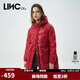 金羽杰冬季新潮學(xué)院風(fēng)羽絨服女中長(cháng)款寬松連帽直筒保暖上衣女Y22603153
