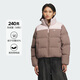 阿迪達斯 （adidas）三葉草系列 女 SHORT DOWN PUFF 短羽絨服 KC2660 影跡棕 M