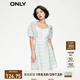 ONLY甜美方領(lǐng)燈籠袖滿印A字短款連衣裙女|123207149 HB5 粉色郁金香印花 XS (155) 76A