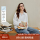 茵曼2025秋冬女裝新款簡(jiǎn)約通勤刺繡口袋純棉襯衫顯瘦寬松長(cháng)袖襯衣 珍珠白 L