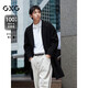 GXG男裝長(cháng)款毛呢大衣黑色冬2024年新品 黑色 165/S