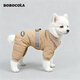 BOBOCOLA寵物衣服狗狗衣服秋冬裝泰迪寵物服裝冬季帶拉環(huán)菱形格四腿棉衣 淺棕色 M