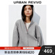 UR2025秋季新款女裝休閑愛(ài)心拉鏈連帽超寬松外套UYV150063 花灰 (偏寬松) S (XS-S)