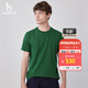 哈吉斯（HAZZYS）男裝 夏款上衣男【3A抗菌】運動(dòng)短袖T恤男ASTZE0BBE74 深綠色DG L （175/96A 48）