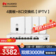 華為全屋WiFi6套裝4個(gè)AP162E雙網(wǎng)口86AP面板+8口路由交換一體機 無(wú)線(xiàn)千兆一拖四家用路由器組網(wǎng) IPTV款