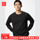 優(yōu)衣庫【狂歡價(jià)】男裝女裝柔軟圓領(lǐng)T恤/休閑長(cháng)袖上衣479783 09 黑色 L /175/100A