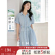 梵希蔓法式藍色襯衫連衣裙女2025夏季新款學(xué)院風(fēng)氣質(zhì)通勤穿搭長(cháng)裙 A2515 水藍色 M （建議100-110斤）