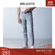 巴魯特（Brloote）速干牛仔褲男時(shí)尚貓須棉彈力吸濕透氣舒適百搭休閑九分褲 淺藍（九分褲） 175/86A