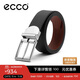愛(ài)步（ECCO）男士方扣牛皮皮帶禮盒商務(wù)休閑腰帶黑色910589290922黑色/深棕色