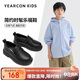 意爾康兒童皮鞋開(kāi)學(xué)必備男童皮鞋黑色套腳學(xué)生皮鞋牛皮男孩表演鞋黑色40