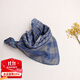 迪士尼（Disney）ins風(fēng)韓版含棉寶寶方巾兒童圍巾秋冬百搭三角巾男女小領(lǐng)巾口水巾 棉方巾-小格牛仔藍