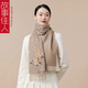 故事佳人羊毛圍巾女冬季中老年送媽媽長(cháng)輩生日禮物中國風(fēng)刺繡圍脖禮盒 海棠花紫本 180cm*30cm
