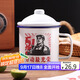 拜杰搪瓷缸子搪瓷杯勞動(dòng)最光榮懷舊杯子茶茶缸帶蓋大號喝水杯500ml