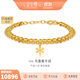 金至尊（3DG Jewellery）黃金手鏈花期INS風(fēng)疊戴雙層鏈999足金送女友老婆生日禮物計價(jià) 金重9.65克（配珠寶禮盒）