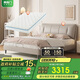 喜臨門(mén)頭層牛皮床 主臥舒適簡(jiǎn)約大床 云朗pro 尼亞pro云霧米1.8x2米