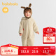巴拉巴拉童裝嬰兒連體衣秋冬寶寶外出抱衣哈衣爬服珊瑚絨男童女童嬰童衣服 貝殼卡小狗 90cm