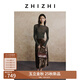 致知ZHIZHI 珠光令 光澤感絲絨簡(jiǎn)約長(cháng)半裙提花天鵝絨25年秋季新款 琥珀棕 L
