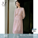 玖姿·安娜蔻【非遺宋錦錢(qián)小萍聯(lián)名】新中式連衣裙女2025春季新款 花粉紅 M