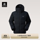 KAILAS凱樂(lè )石厚款羽絨服男600蓬鵝絨保暖FLT防風(fēng)連帽外套秋冬 玄青黑 M