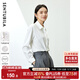 尚都比拉抗皺免打理襯衫女春秋職業(yè)通勤正裝襯衣內搭長(cháng)袖上衣 白色 M 
