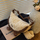 布蘭奴（BULANNU）獨特小眾設計毛茸茸包包女2025新款百搭斜挎毛毛包精致超火餃子包 米白色