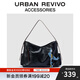URBAN REVIVO2025秋季新款女士潮酷掛件單肩斜挎包UAYB50122 黑色