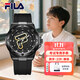 斐樂(lè )（FILA）新款手表潮流學(xué)生石英表時(shí)尚硅膠女表運動(dòng)潮流男表情侶表6574 【黑色】FLM38-6574-001
