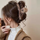 花詩(shī)可秋冬毛線(xiàn)皮質(zhì)蝴蝶結抓夾女2025新款高級感鯊魚(yú)夾子后腦勺發(fā)夾頭飾 1#咖色-皮質(zhì)蝴蝶毛絨抓夾