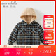 戴維貝拉（DAVE＆BELLA）男童連帽棉服冬裝兒童A類(lèi)夾棉襯衫寶寶棉衣外套