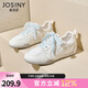 卓詩(shī)尼德訓鞋女2025秋季新款內增高學(xué)院風(fēng)輕便小白鞋透氣女鞋休閑運動(dòng)鞋 米/藍 36