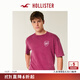 HOLLISTER25秋新款情侶棉質(zhì)阿森納球隊短袖T恤男裝女裝323-5375 水洗深紅色 L (180/108A)